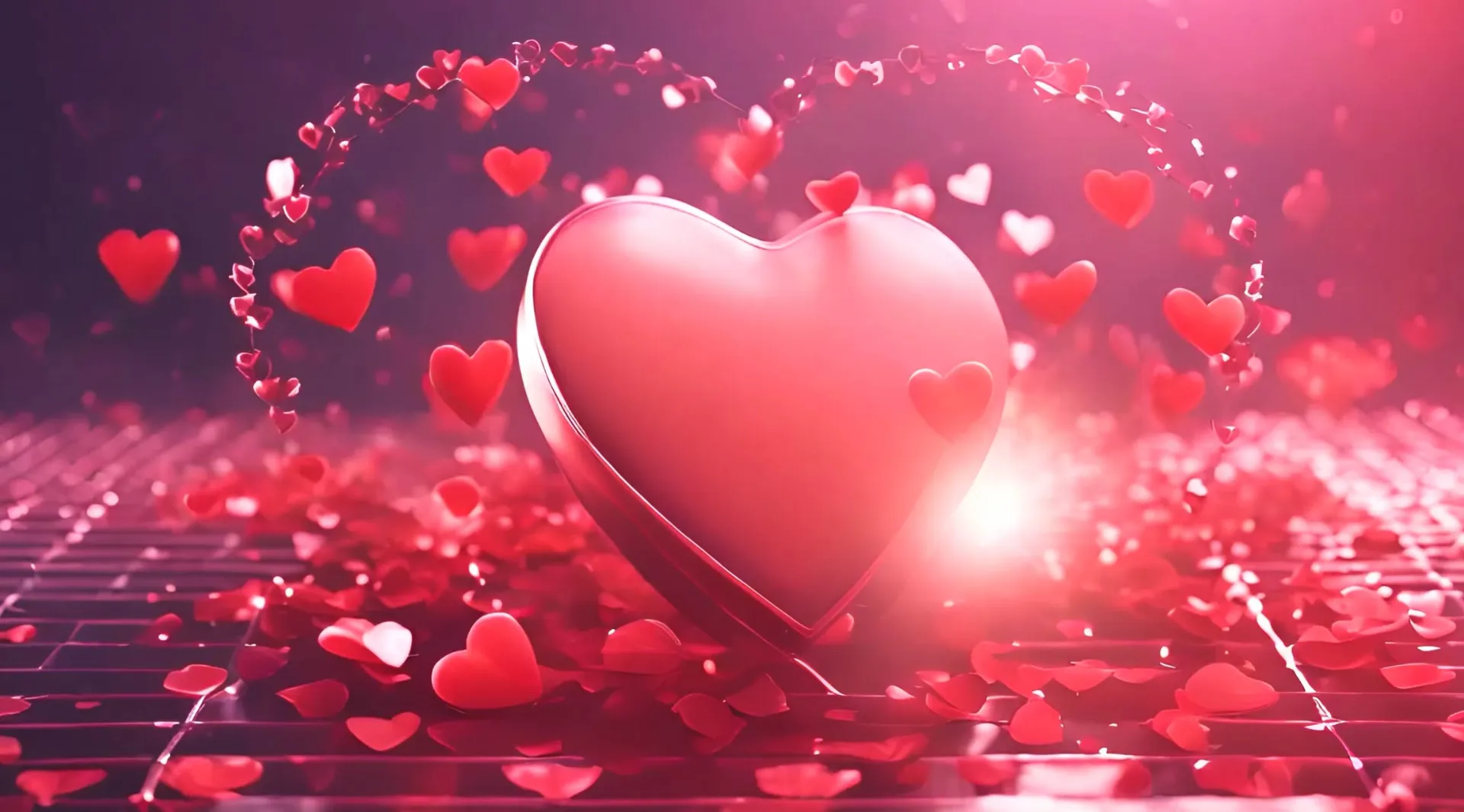 Heartstrings Unfurling Romantic Backdrop Video